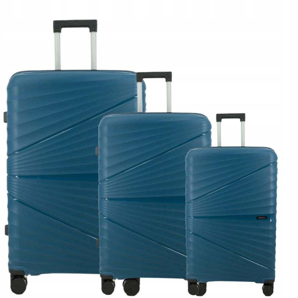 Zestaw Walizek 3W1 Polipropylen Niezniszczalne Tsa Bagaż Lanzaro Turkus