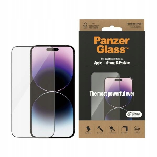 Tvrzené sklo pro iPhone 14 Pro Max PanzerGlass Antibacterial
