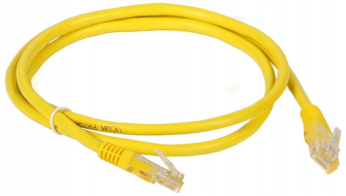 Kabel LAN 1m Patchcord UTP kat. 5e Sieciowy RJ45 Internetowy Żółty RJ 45 EAN (GTIN) 5904326350427
