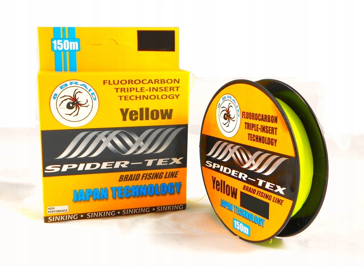 Plecionka Spider FLUO OSIEM SPLOTÓW 0,25 mm 150 m.