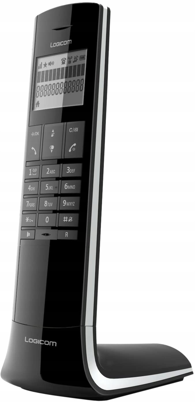 Bezdrátový telefon Logicom Luxia 150, černý bezdrátový telefon