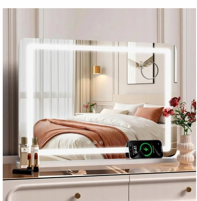 Makeupové zrkadlo – Hollywood s osvetlením – 50 x 40 cm