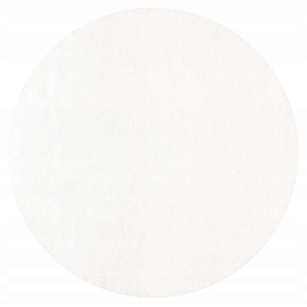 Plyšový bílý kulatý koberec rabbit, králičí kožíšek, cca 80 cm
