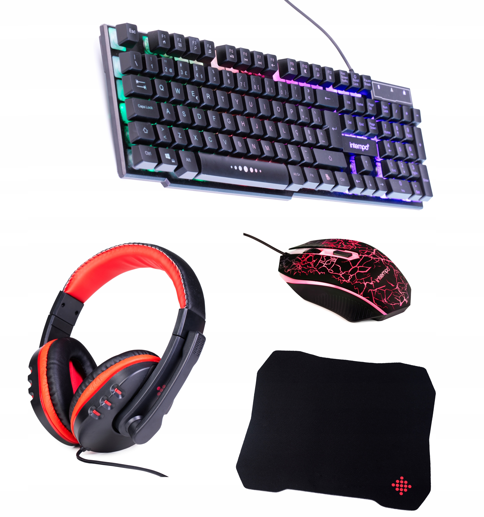 

4w1 Gaming Combo Set Led (układ klawiszy Pt)