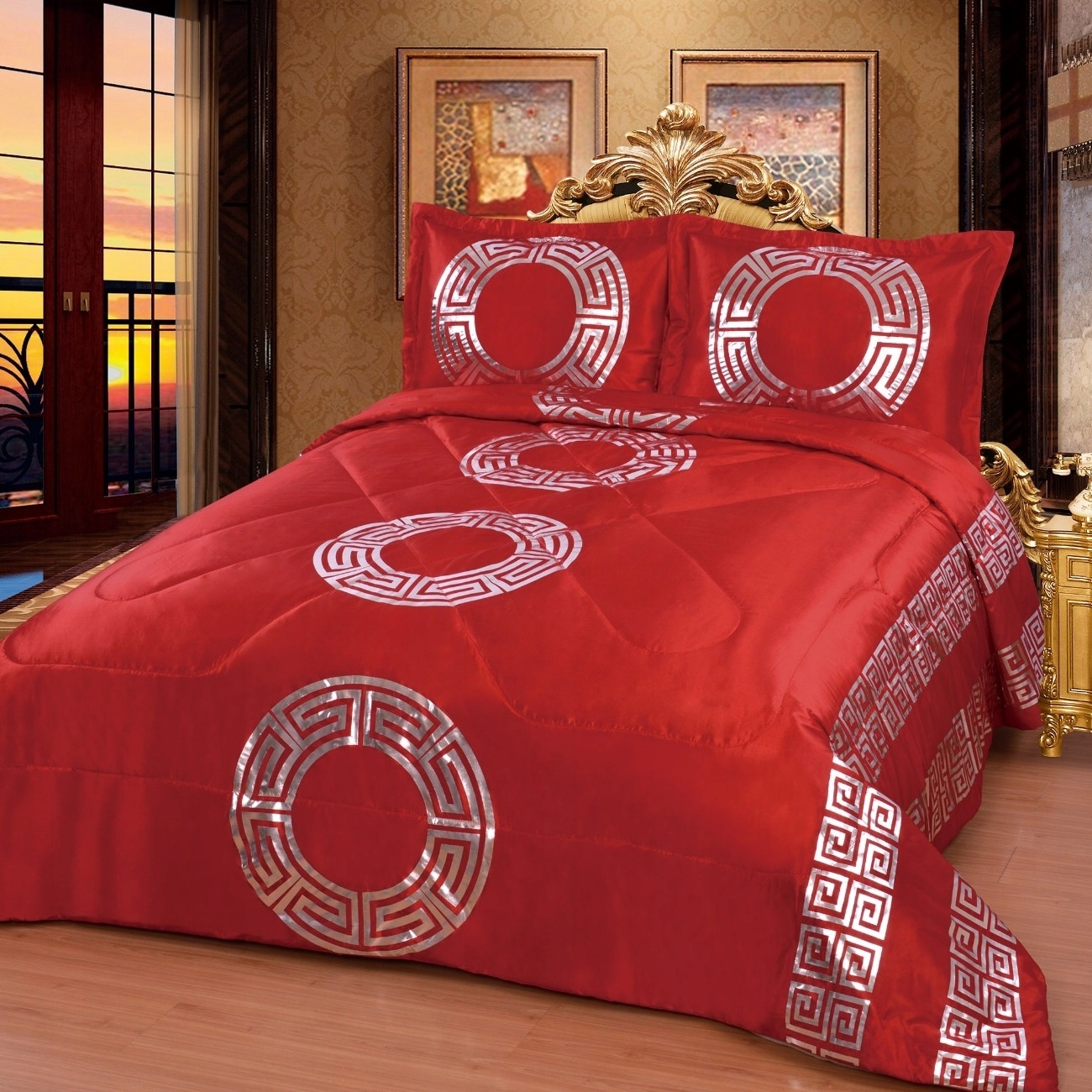 Narzuta SULTAN Red / Silver X642