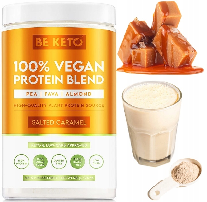 Veganské Bílkoviny Slaný Karamel 500 g BeKeto