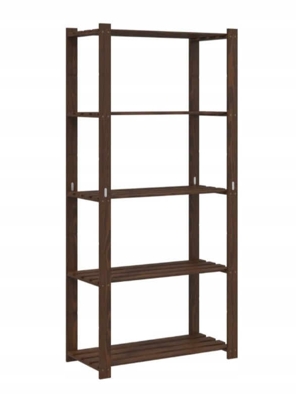 Regál Skrinka Masívne Borovicové Drevo 80 x 38 x 170 CM