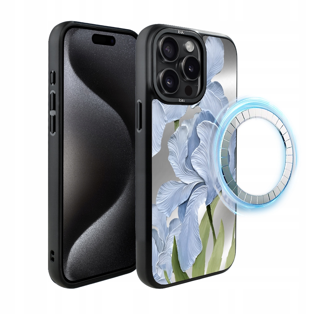 Pouzdro pro iPhone 15 Pro Max Ibizu DropGuard Matt s MagSafe, modrý iris