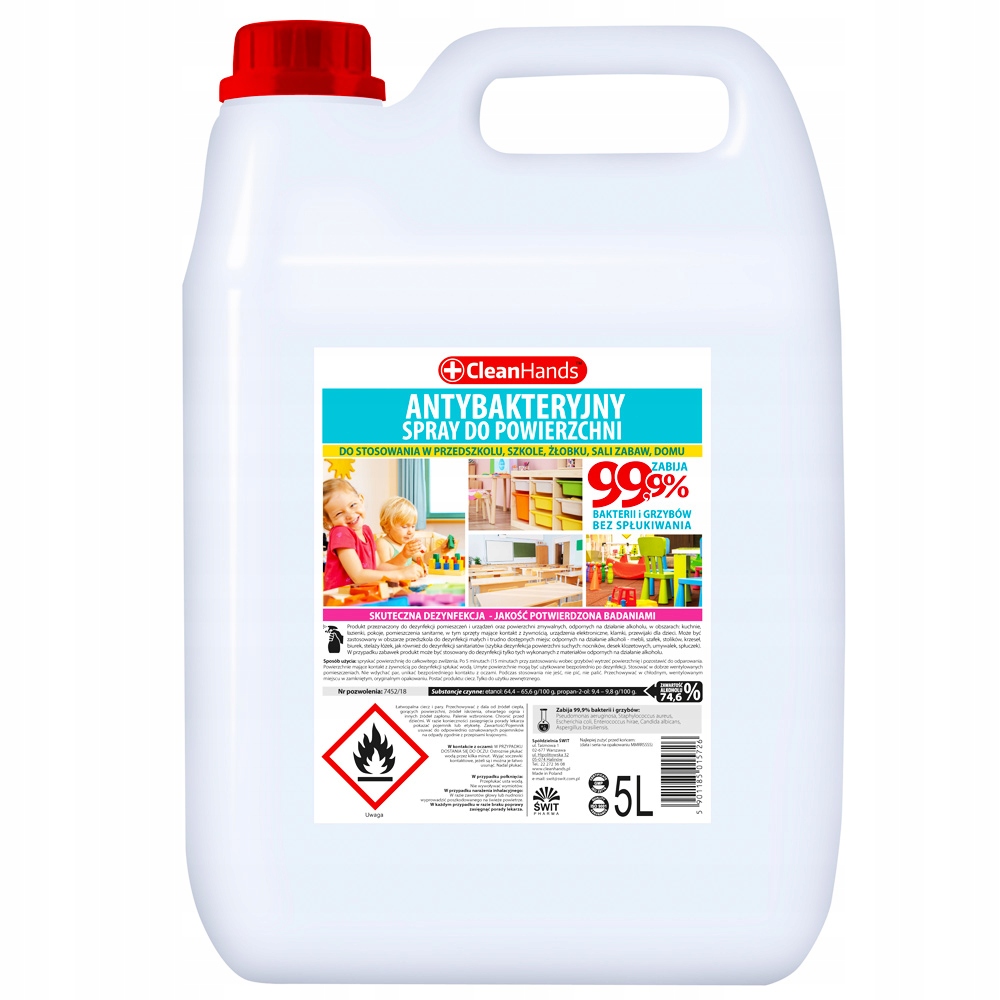 

Płyn do Dezynfekcji Powierzchni w Przedszkolu 5L
