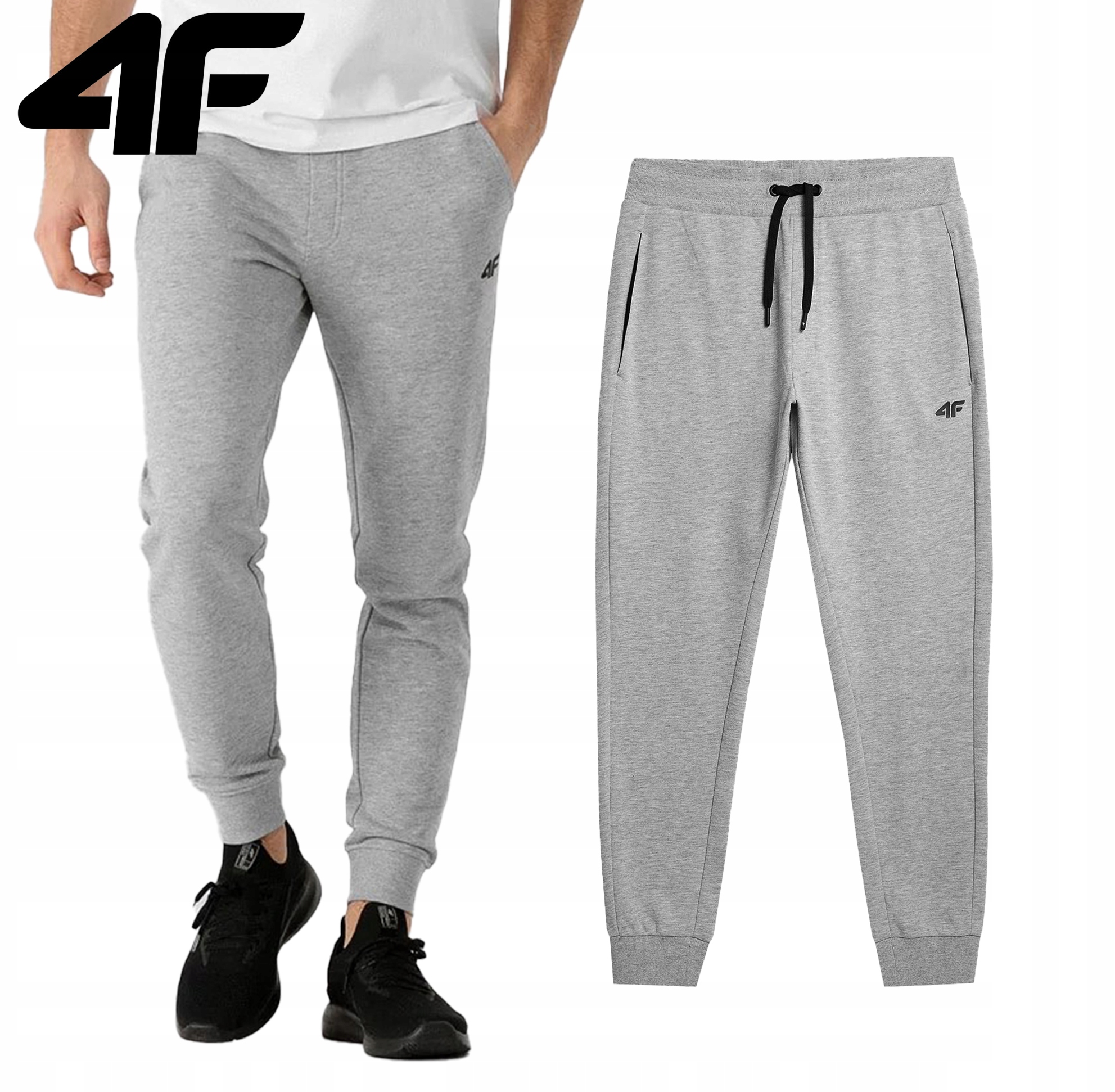 

4F Spodnie Dresowe Joggery Szare Z22 SPMD350 XXL