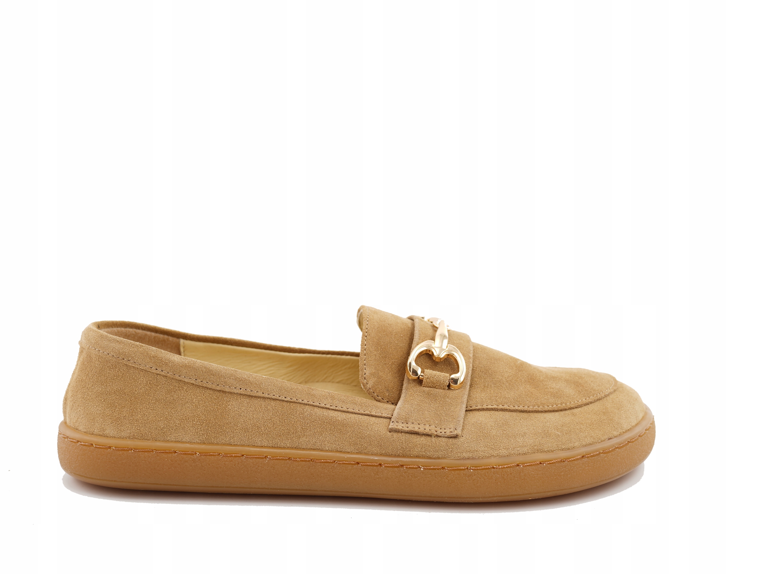 Półbuty 37 Barefoot Zamszowe Beżowe Damskie Skóra Naturalna 604F