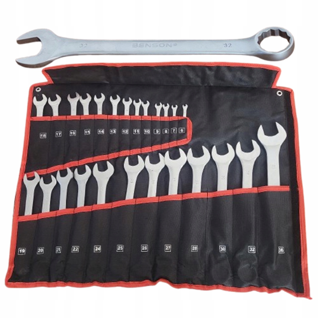 Zestaw kluczy płasko oczkowych 25 el 6-36