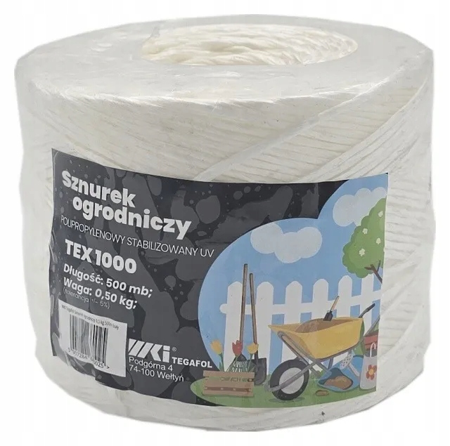 Sznurek TEX 1000 500 mb biały Tegafol