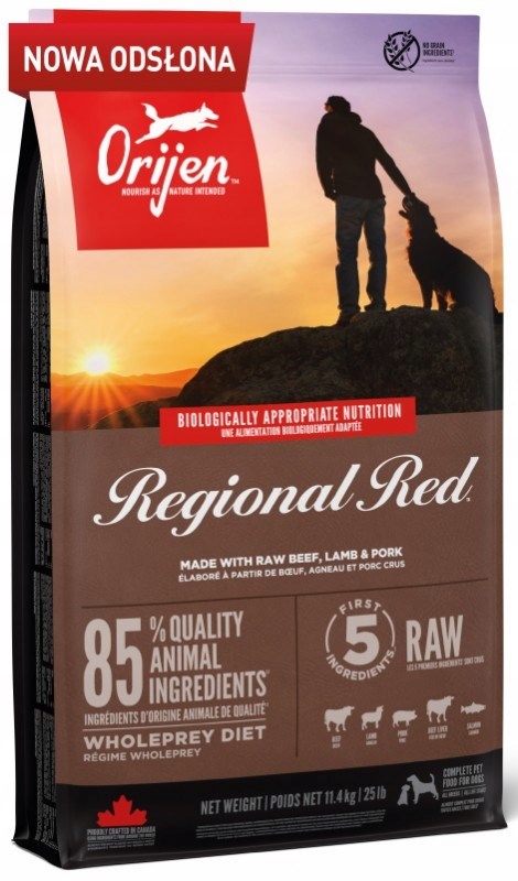 Levně Orijen Regional Red – suché krmivo pro psy – 11,4 kg