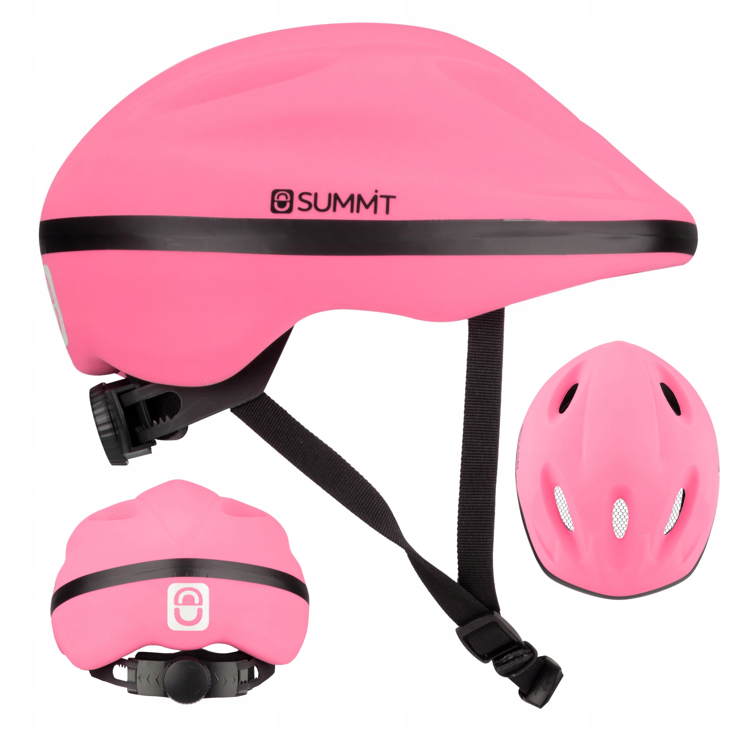 Kask rowerowy regulowany dziecięcy na rower rolki Summit 52-56