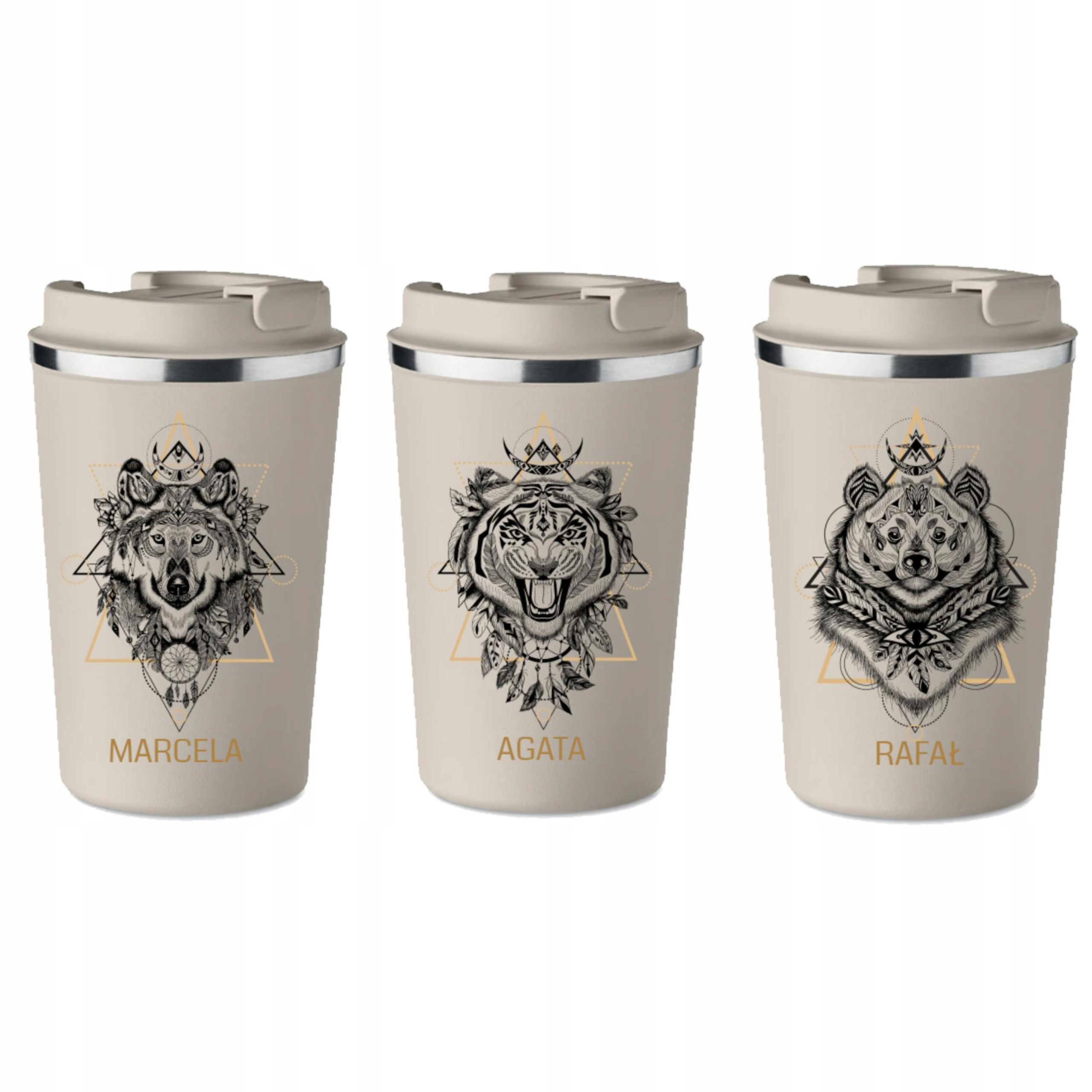 Sada 3 termohrnků Premium s jmény Jméno Zvířata 350 ml KT_108