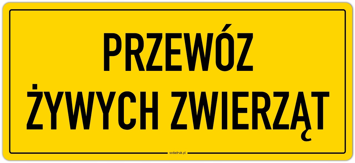 

Przewóz Żywych Zwierząt – naklejka