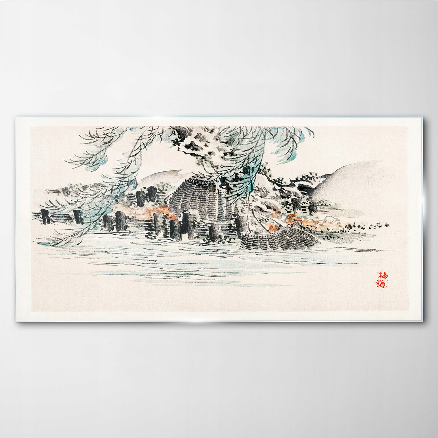 

Foto obraz szklany na ścianę Drzewo woda 140x70 cm