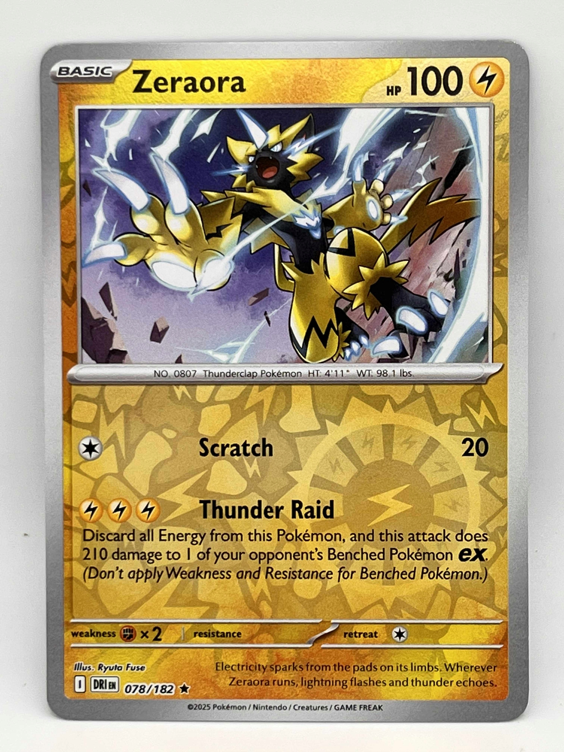 Karty Pokemon TCG Destined Rivals (DRI 078) Zeraora (R)