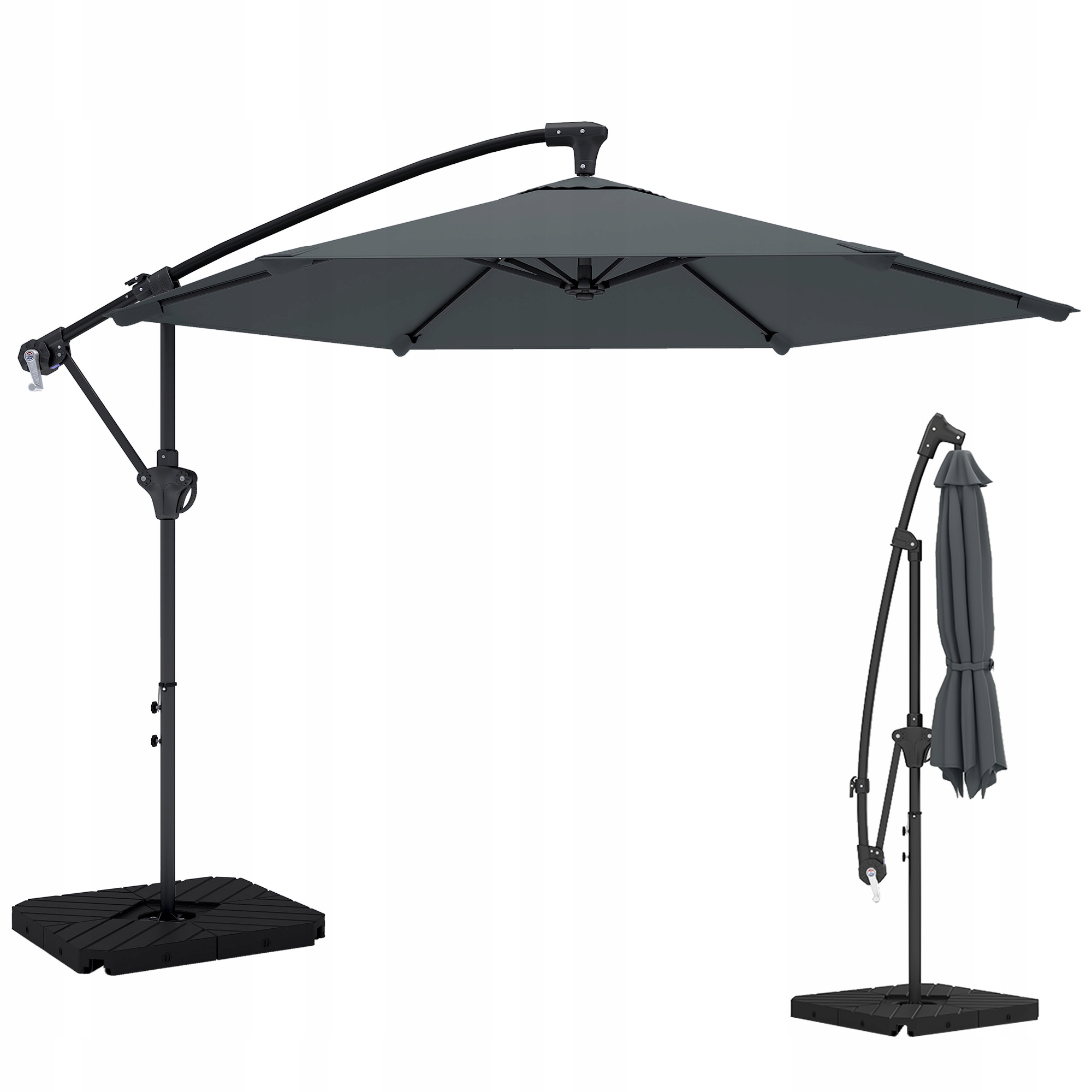 Parasol ogrodowy ok. Ø300 cm z mechanizmem blokującym