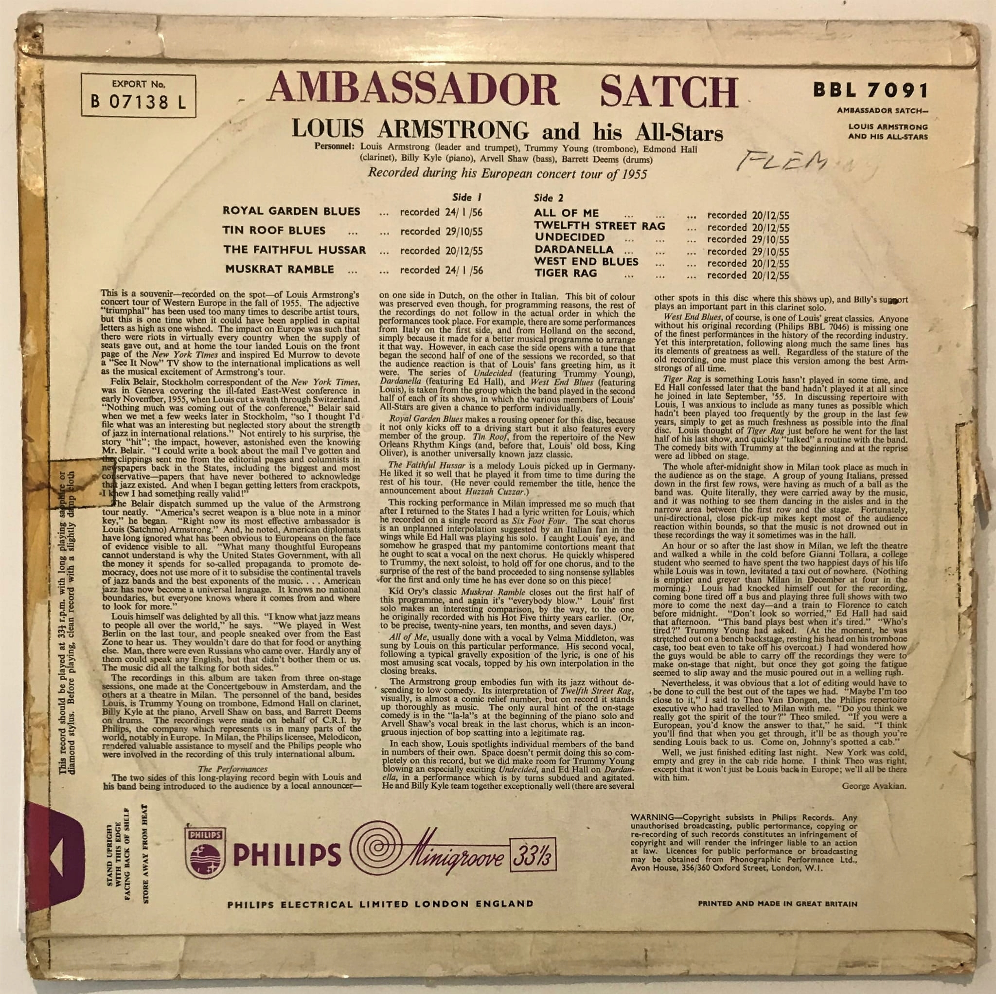 Ambassador Satch - Louis Armstrong And His All-Stars