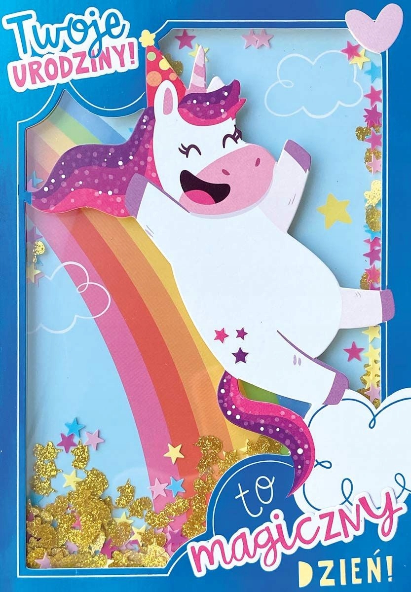 

Kartka urodzinowa dla Dziewczynki Jednorożec KNF57