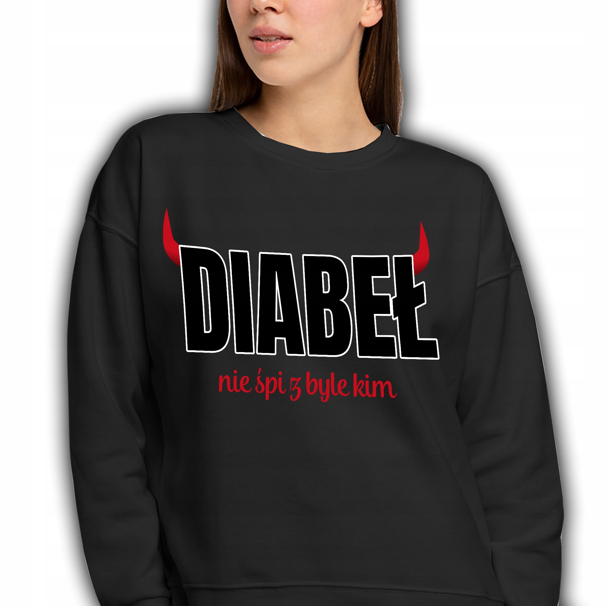 Mikina Bez Kapuce Ďábel Nespí S Ledajakým Kim M Černá Zábavný vzor Dárek