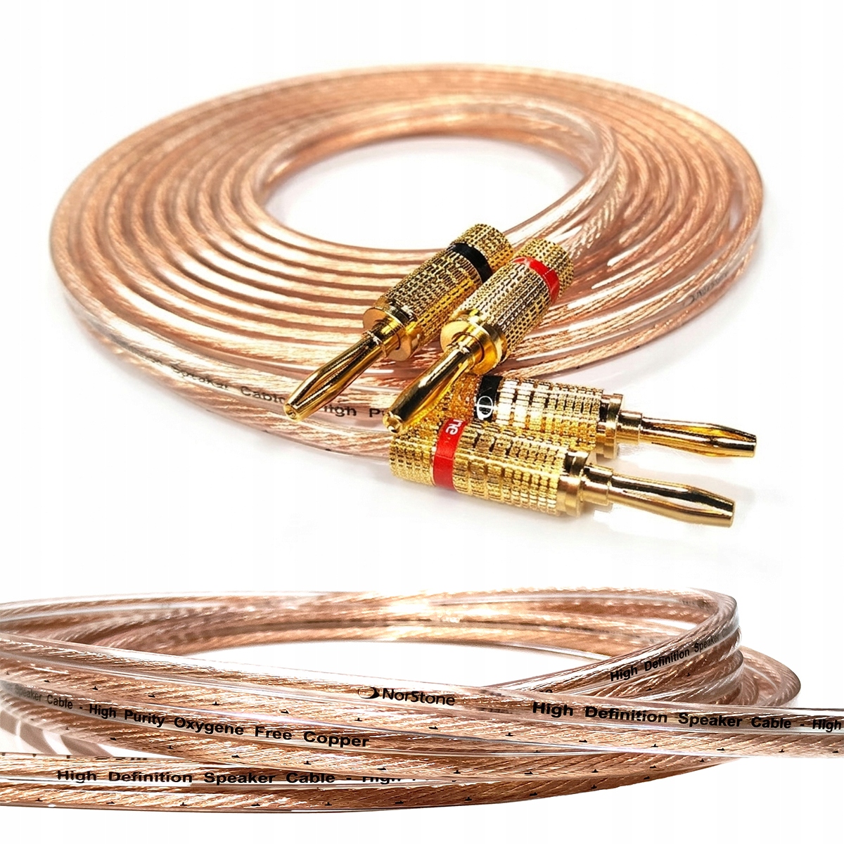 Norstone Cable CL250 Ofc 2x 2,5 mm reproduktorový kabel s banánkovými konektory 7 m