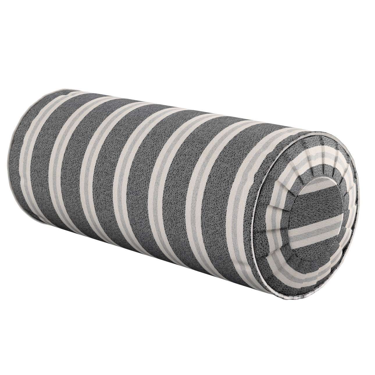 Polštář váleček s záložkami Ø20 x 50 cm černý