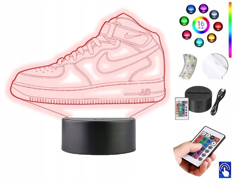 Lampka na biurko But Nike Air 16 kol. LED PLEXIDO