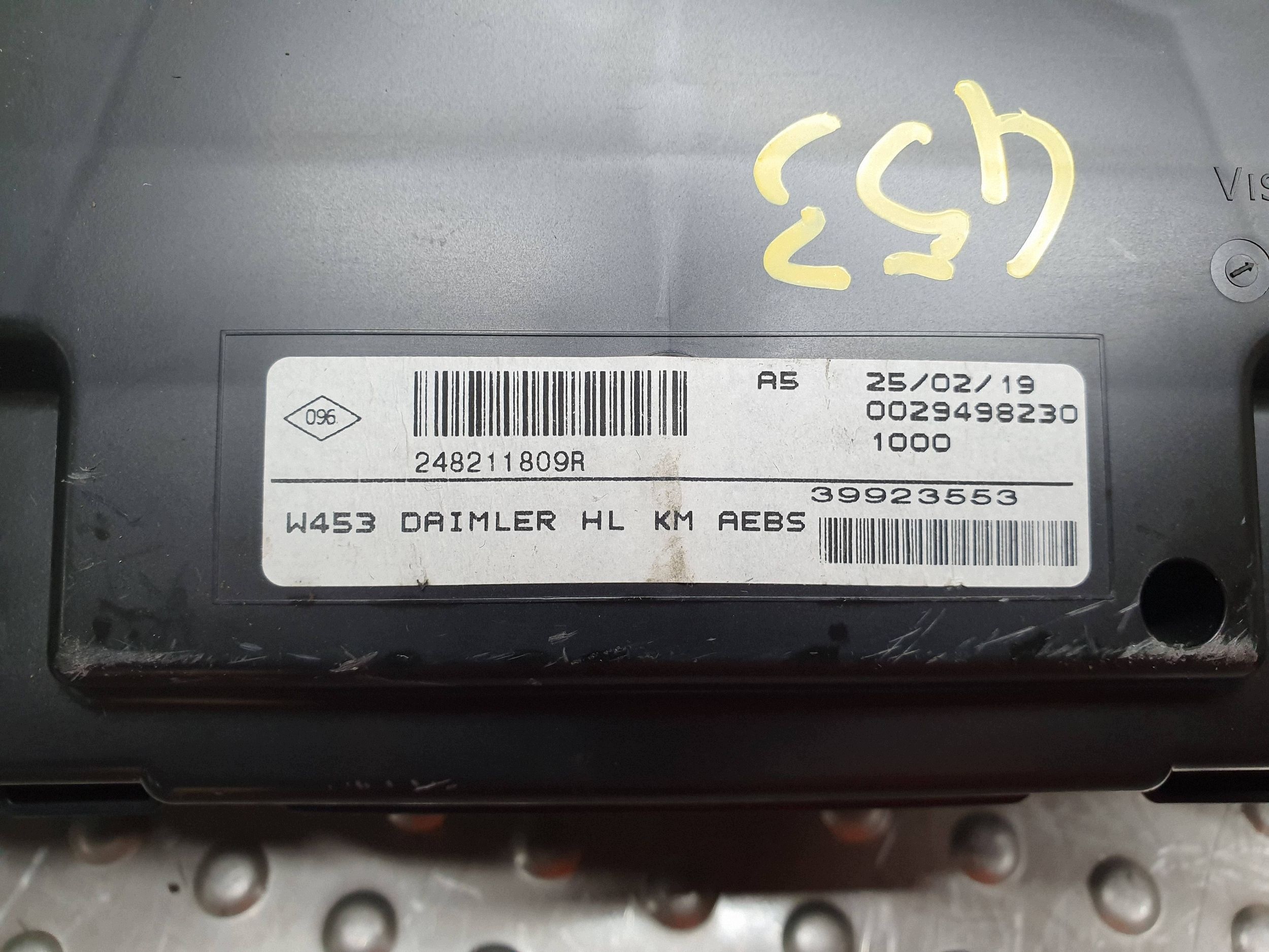 dials clock 248211809R SMART FORFOUR II III W453 EUROPA