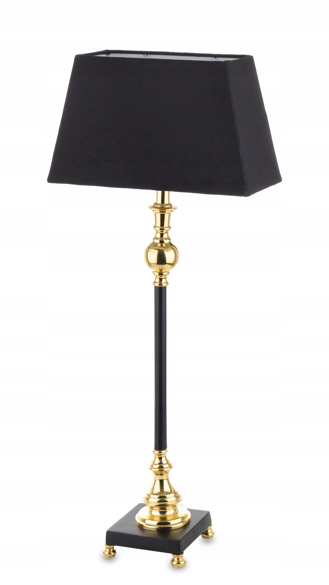 Stolní stojací lampa s Kloszem, černá a zlatá, hliníková dekorace