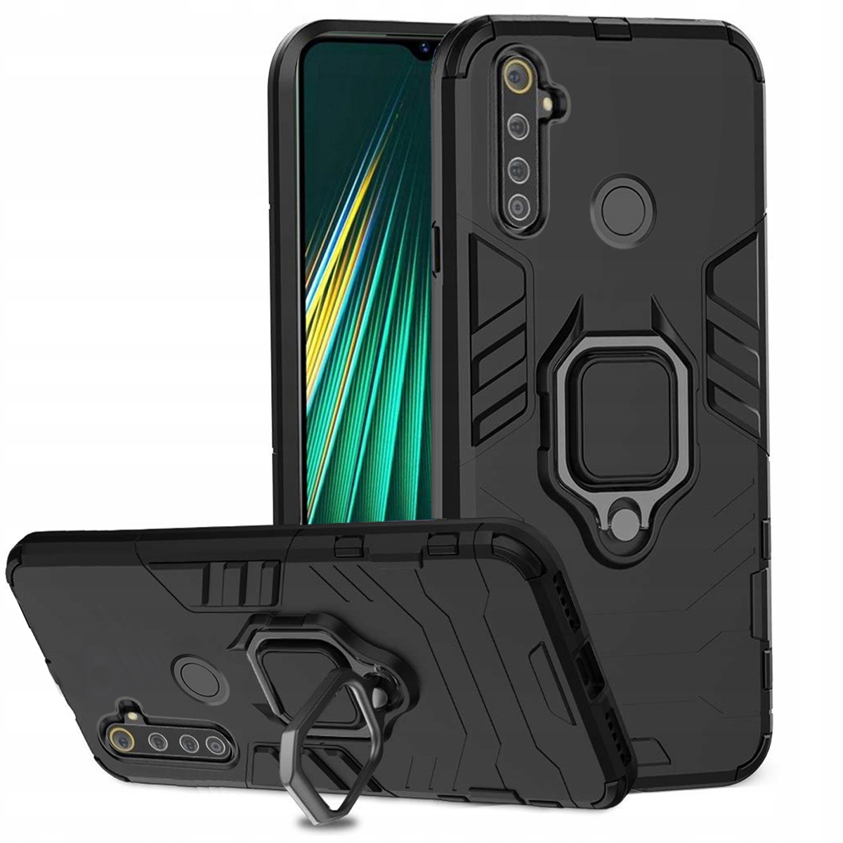 

Etui Pancerne Ring Holder Do Realme 5I Szkło