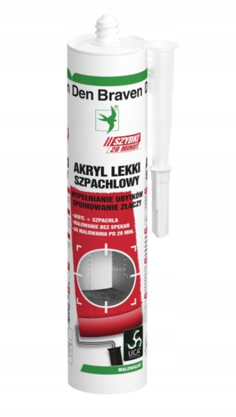 

Den Braven Akryl Lekki 280ml Biały
