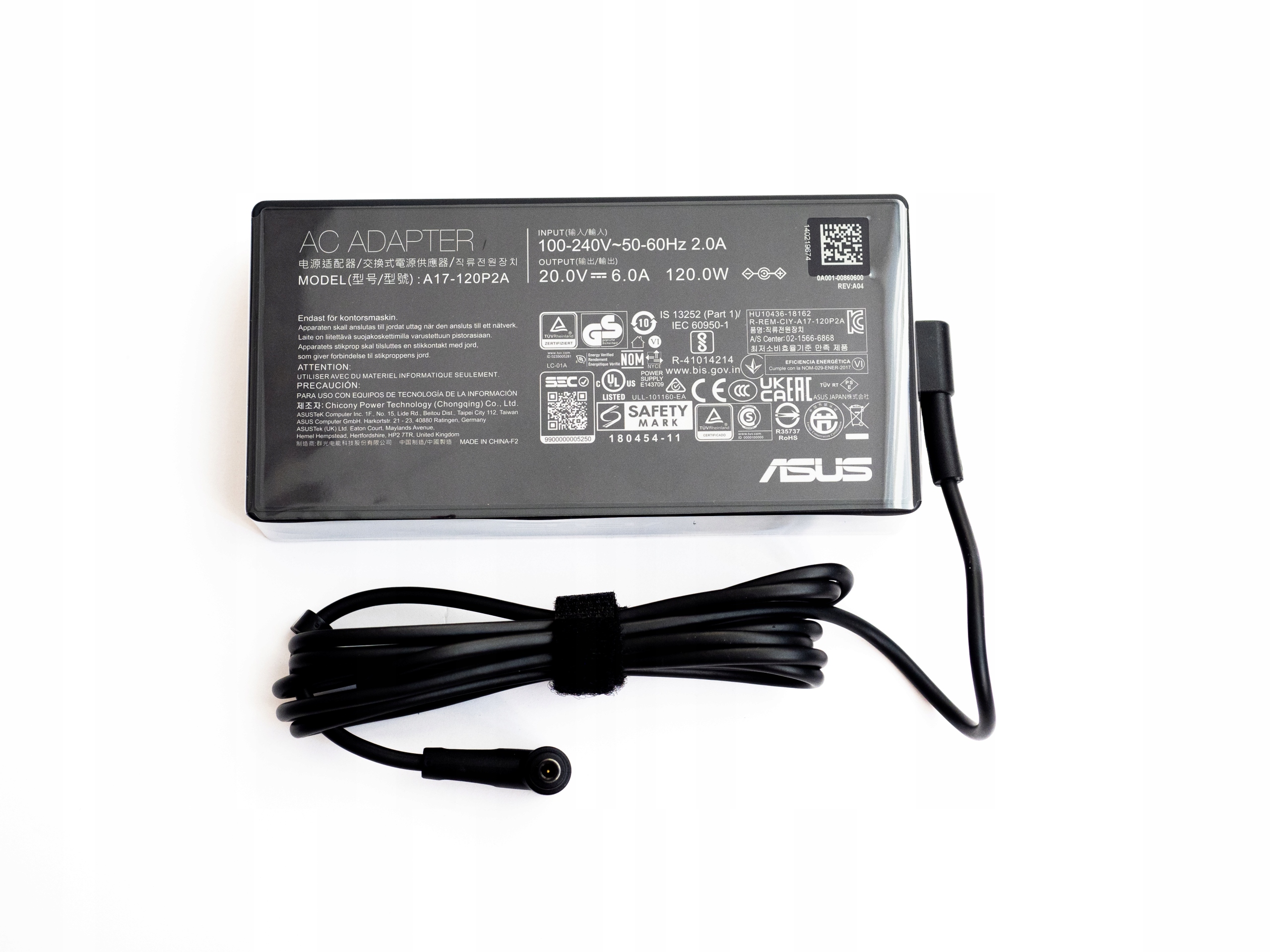 Originálny Napájací Zdroj Asus 120W 20V 6A zástrčka 4,5 mm