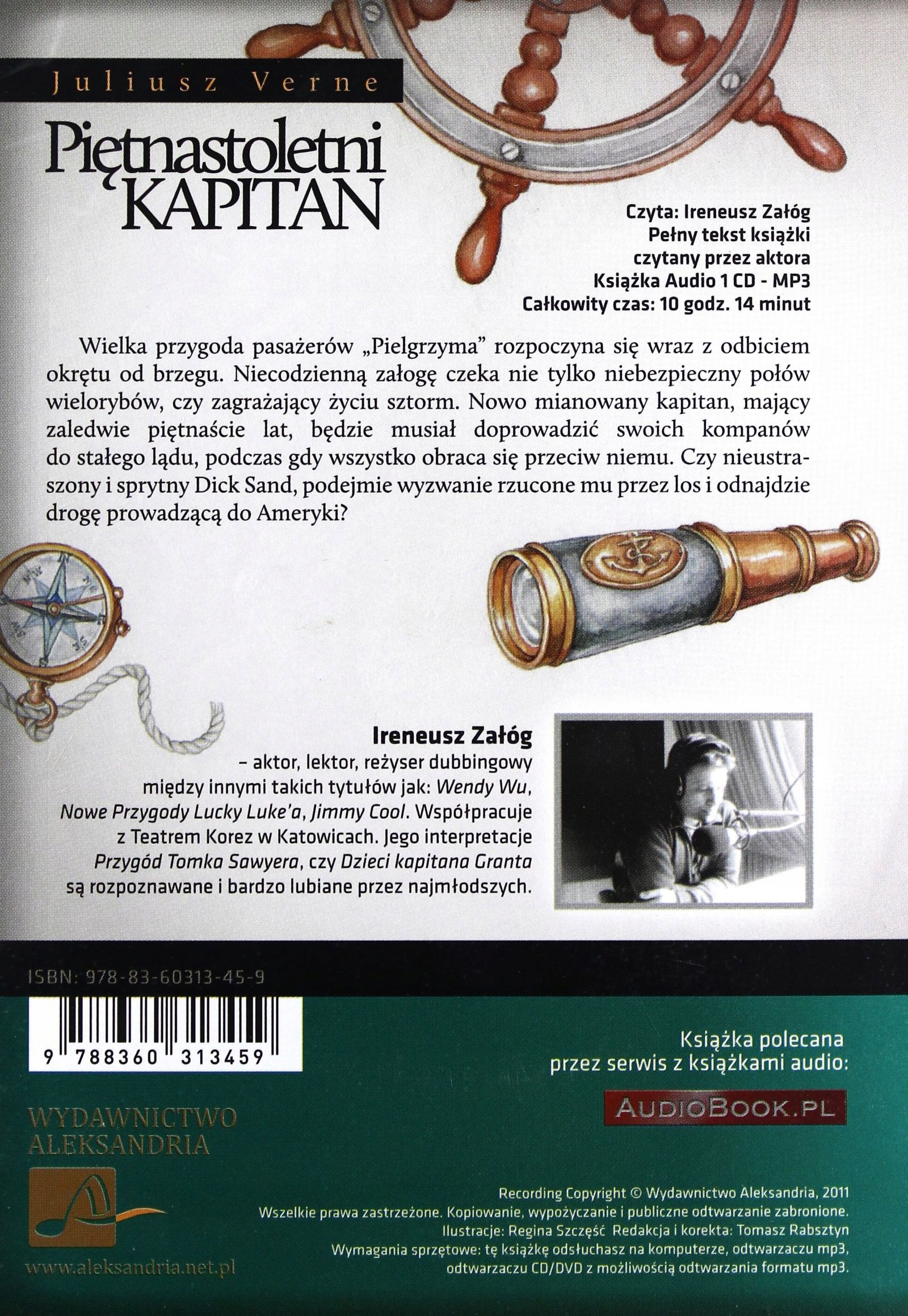 PIĘTNASTOLETNI KAPITAN - JULIUSZ VERNE [AUDIOBOOK] [CD-MP3] Stan opakowania oryginalne