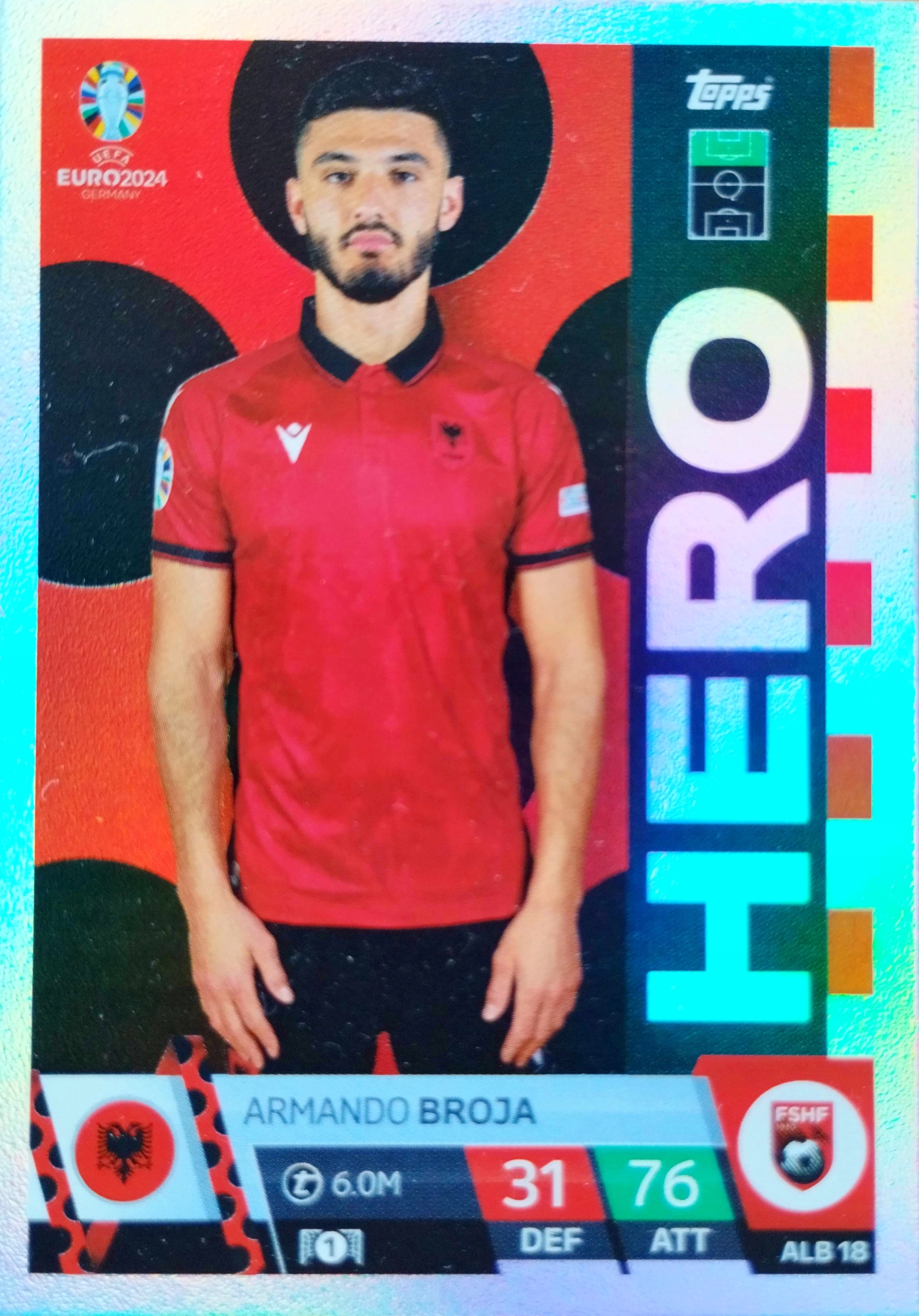 Euro 2024 Topps Match Attax Hero Alb 18 Armando Broja
