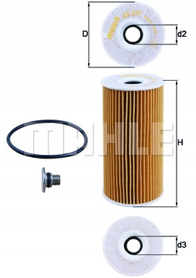 

Filtr Oleju Hyundai Kia Mahle OX377D 263202F000