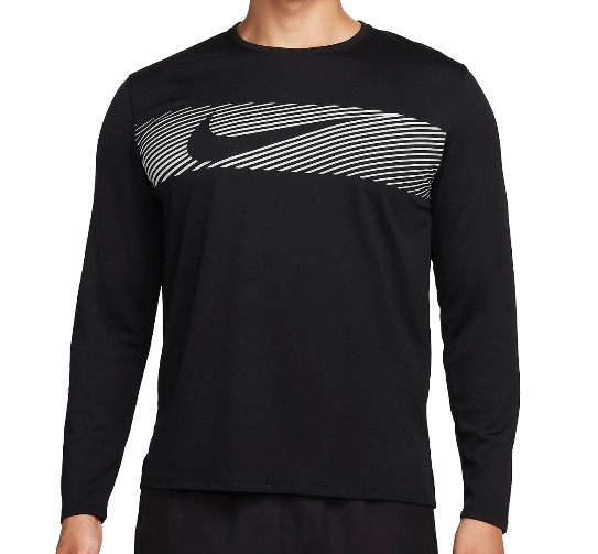 Pánské Tričko s dlouhým rukávem Nike Miler Flash Dri-FIT Uv FB8552-010 vel. L