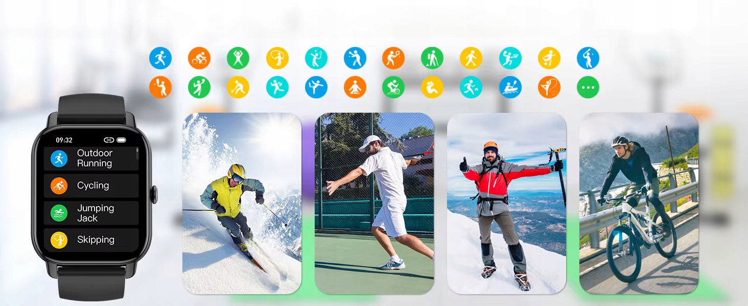 SMARTWATCH MĘSKI MENU POLSKIE WODOODPORNY SPORT POMIARY ZDROWIA ROZMOWY SMS Szerokość koperty 37 mm