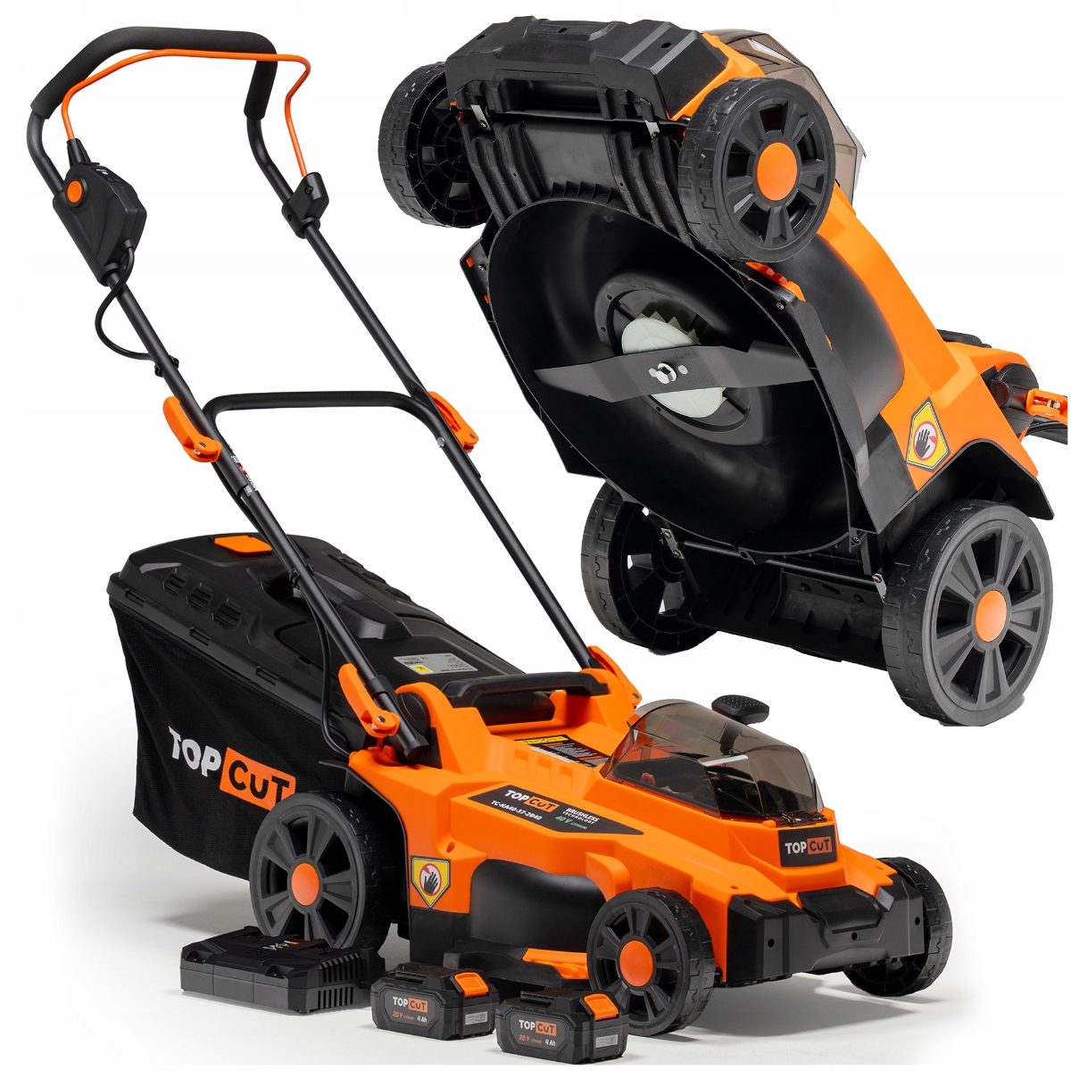 Akumulátorová Kosačka Top Cut 20V 37CM 35L 2XAKU 4AH Nabíjačka Mulčovanie