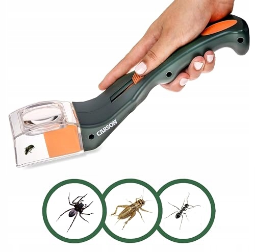 Carson HU-10 BugView Bug Catcher with Built in Magnifier, Green