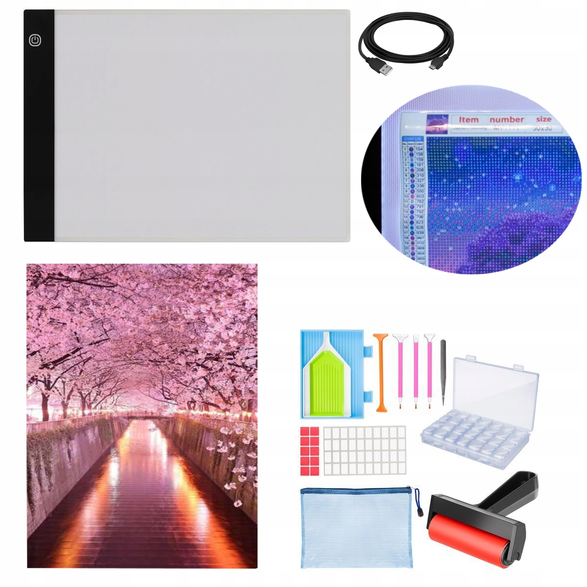 Diamonds Painting A4 Led Light Pad Kit 5d Diamond Painting - Temu