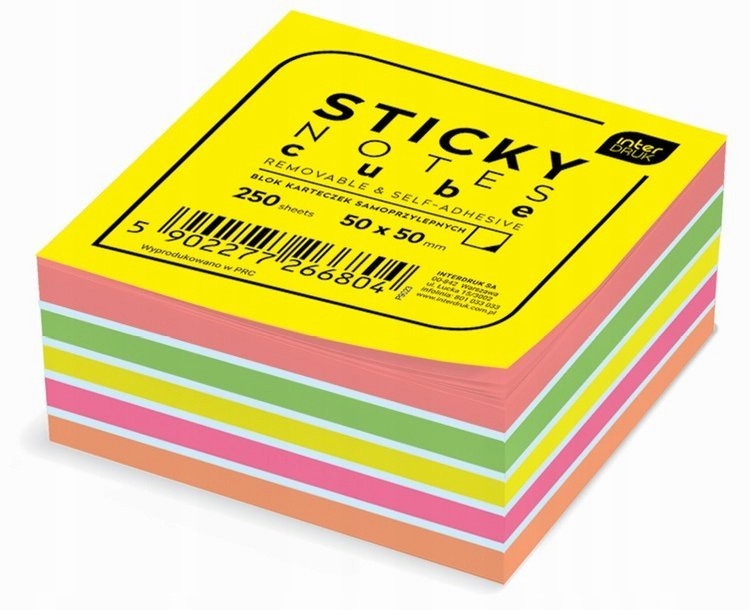 

Karteczki Samoprzylepne Sticky Notes Cube 50x50 mm