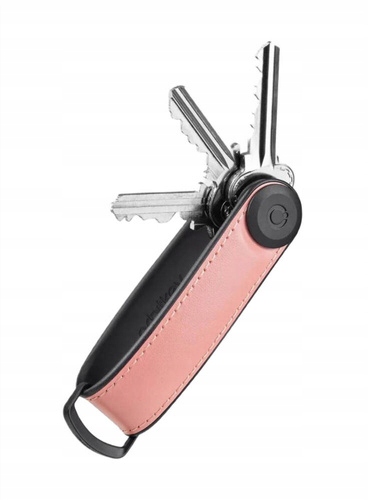 Hybridní kožené pouzdro na klíče Orbitkey pastelově pink