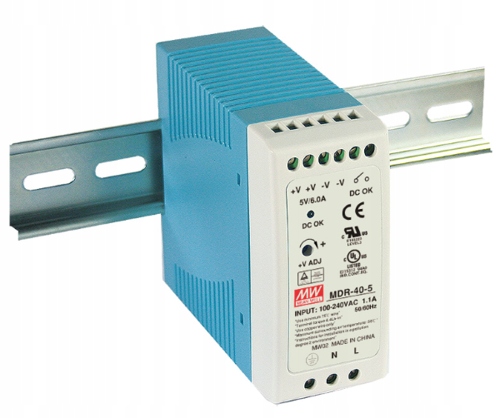 

Zasilacz Din Mean Well MDR-40-5 5V 6A 30W