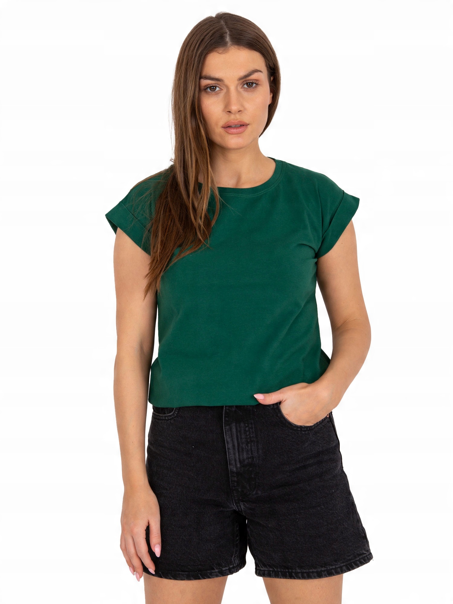 

Koszulka Damska T-shirt Bawełniana Gładka - S
