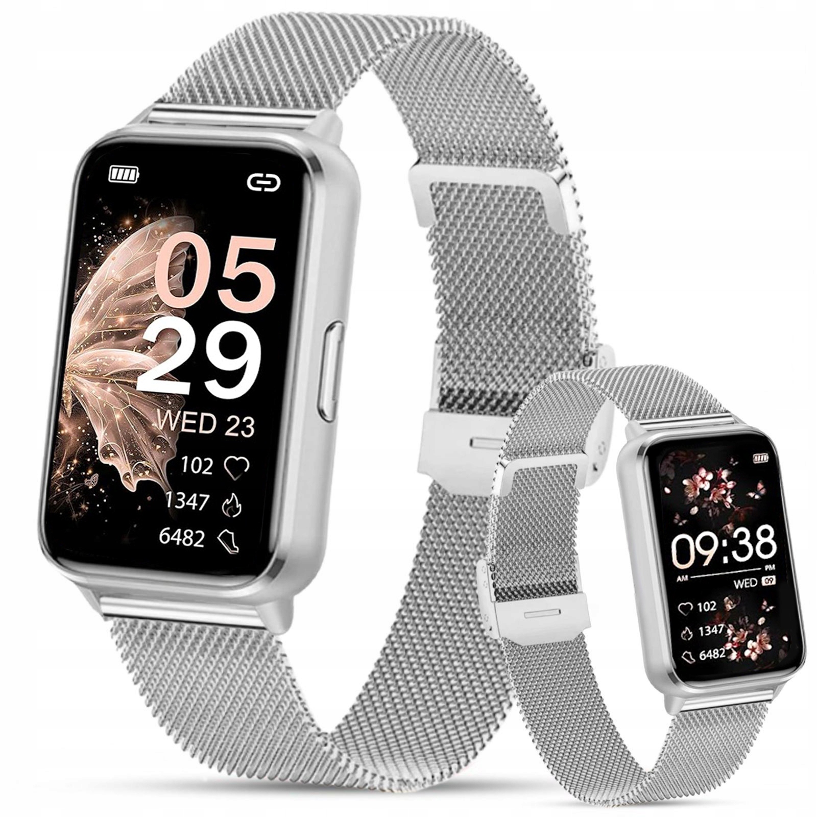 Chytré Hodinky s Amoled Dámské Sms hovorové hodinky Sport Zdraví Zlaté Menu Pl