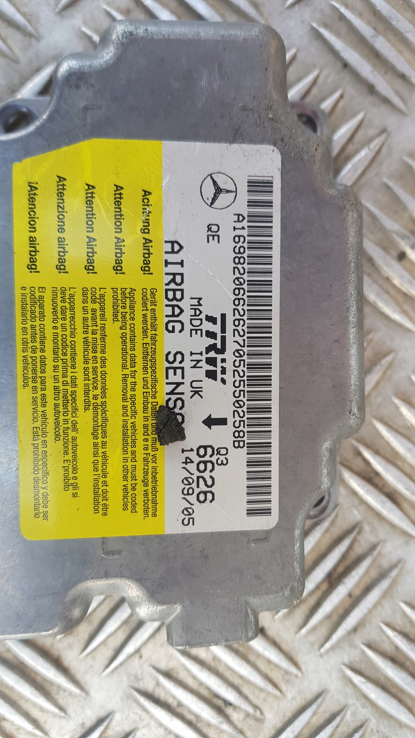 MERCEDES B KLASSA W245 modul Bedienteil airbag a169820662