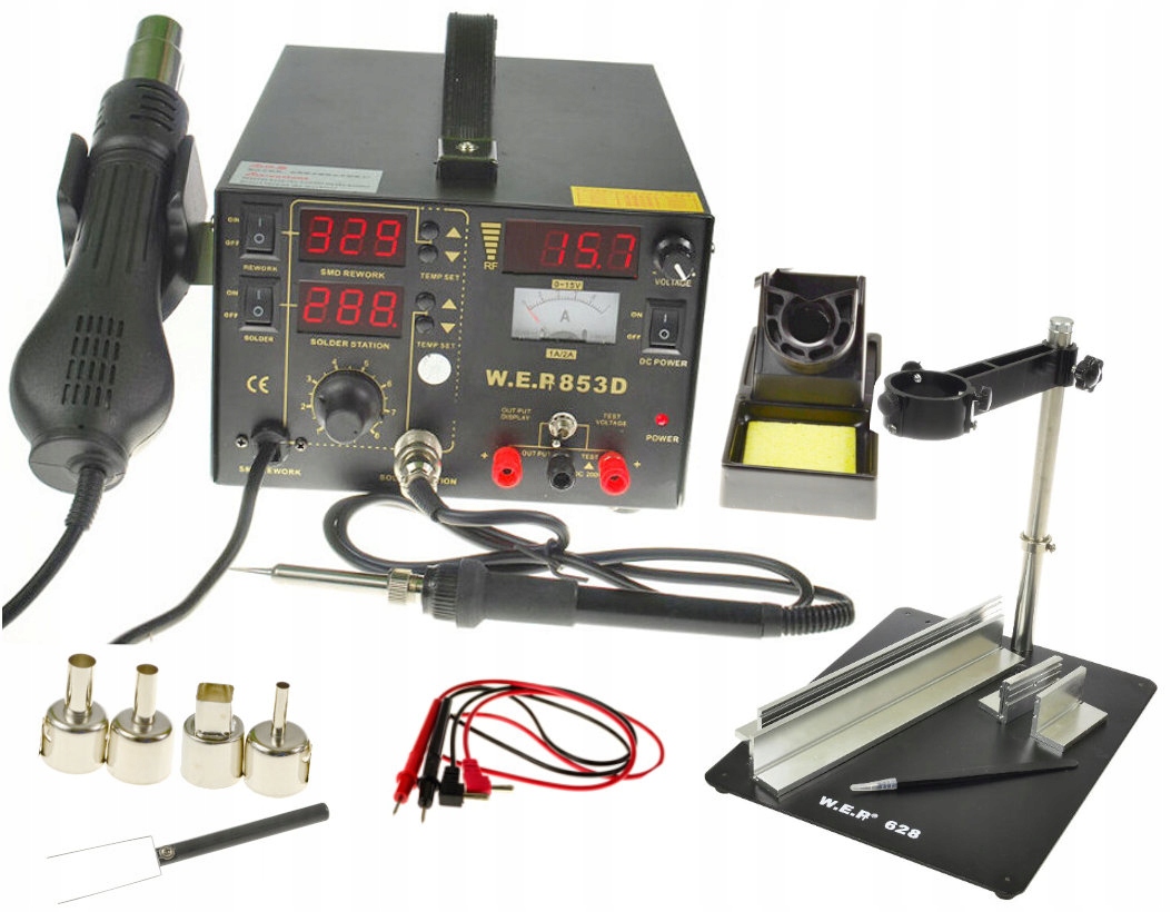 

Stacja Lutownicza Wep 853D +Platforma Pcb 628-III